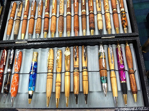 Wooden Pens and Pencils by Chuck Harwell | www.labyrinthartsfestival.org