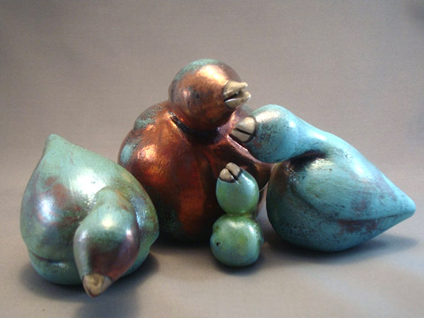 Ceramics by Patricia Holm | Fabric Purse by Amy Casper | www.labyrinthartsfestival.org