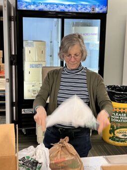 Woman packing a box