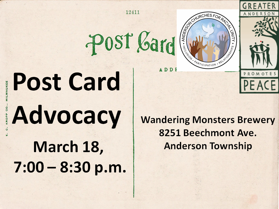 Postcard Advocacy for Immigrant Protection by GAPP and ACRU